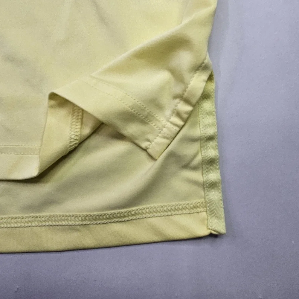 RLX Ralph Lauren Polo Shirt Men's Large Yellow Performance Golf Short Sleeve